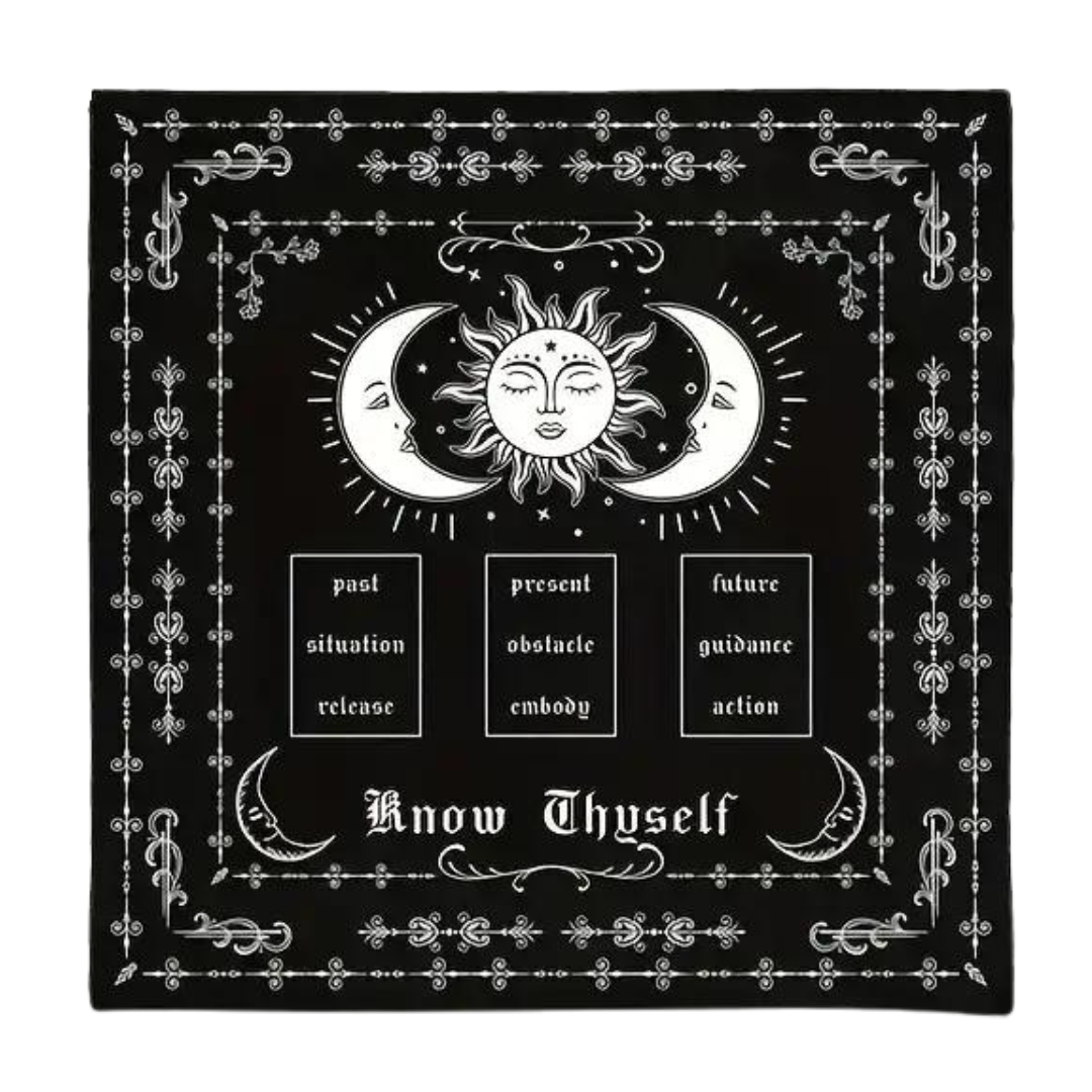 Know Thyself Three Card Tarot Spread Cloth