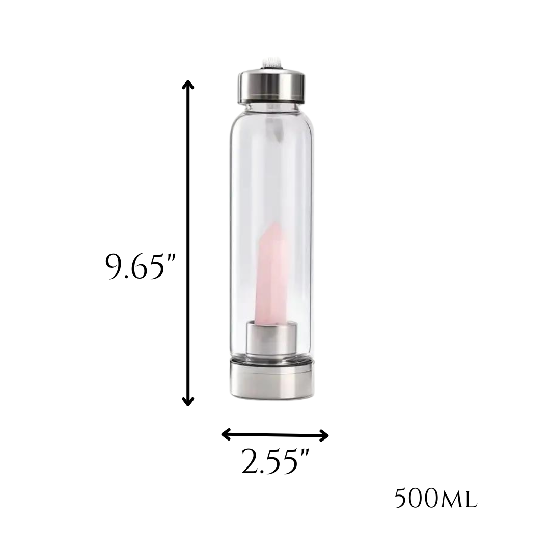 Calming Amethyst Crystal Infused Water Bottle