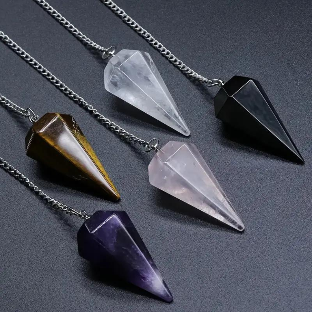 Tiger's Eye Hexagonal Gemstone Pendulum