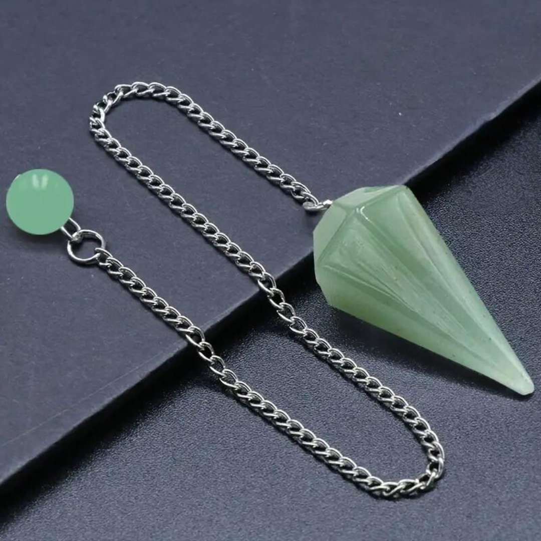Green Aventurine Hexagonal Gemstone Pendulum