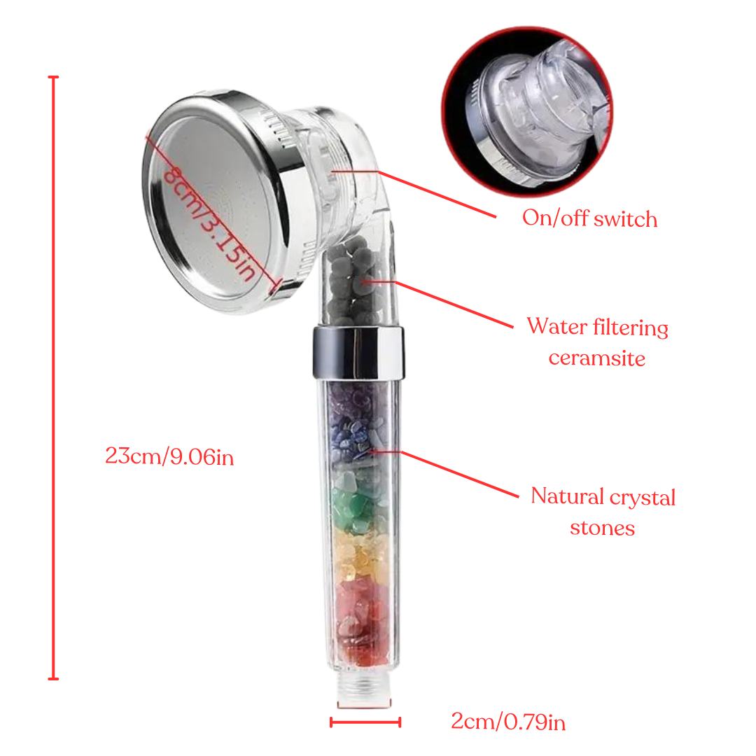 7 Chakra Natural Gemstone Shower Head