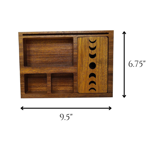 Wooden Tarot Card Holder & Organizer