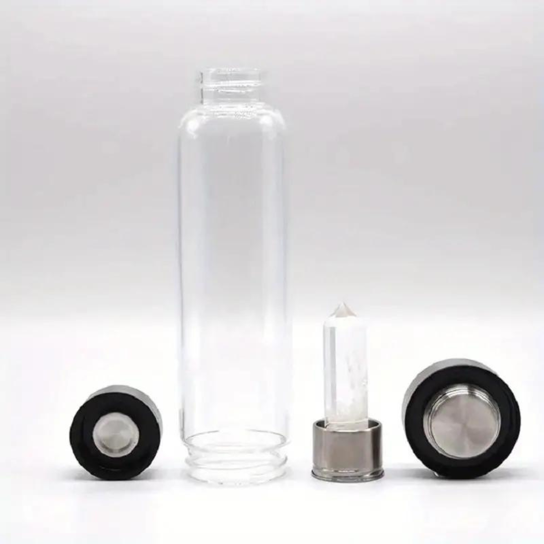 Calming Amethyst Crystal Infused Water Bottle